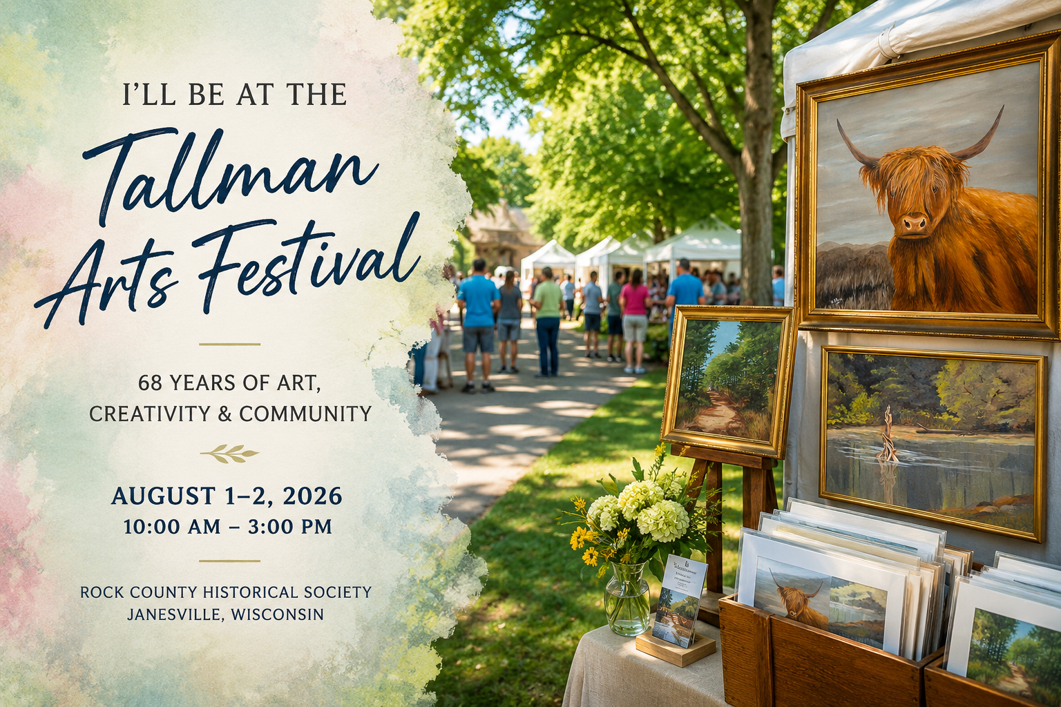 I'll Be at the Tallman Arts Festival – Come Say Hello!