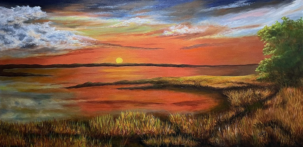 "Sunset Over the Marsh" Selected for Coast to Coast 2026 International Art Exhibit