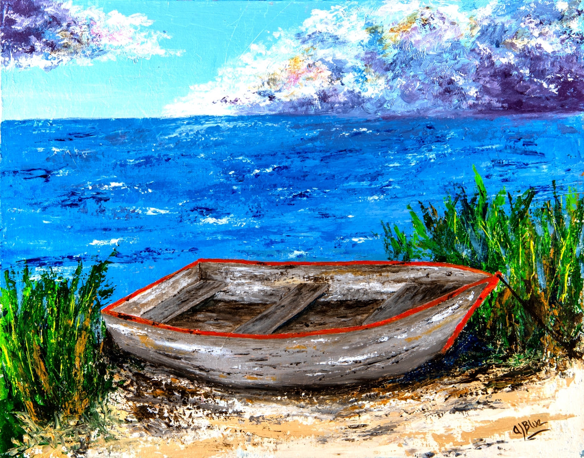 Beached, acrylic, 20 x 16"