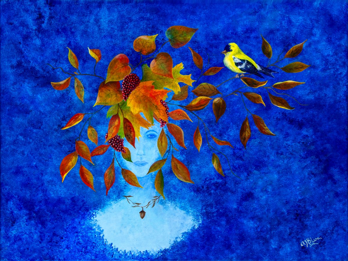 Miss Autumn, acrylic on canvas,  24" x 18"