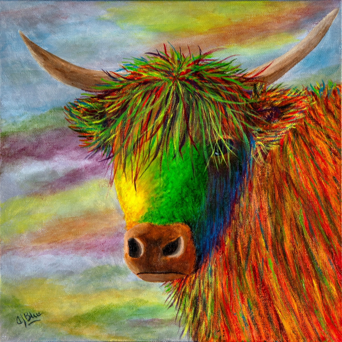 Proud, acrylic on canvas (gallery wrapped), 12 x 12"
